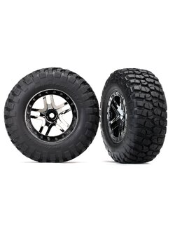 6873T SCT Black Chrome Wheels w/ BFG S1 Tires (2)