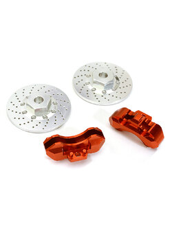 INT-C28426RED Realistic Alloy Front Brake Disc (2) for Traxxas 1/10 4-Tec 2.0