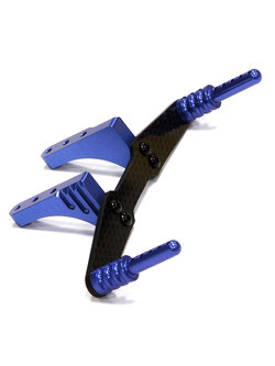 INT-T8671BLUE Machined Rear Body Mount Set for 1/10 Traxxas Slash 2WD