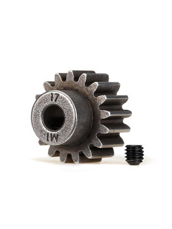 6490X Gear, 17-T pinion (1.0 metric pitch) (fits 5mm shaft)/ set screw (compatible with steel spur gears)