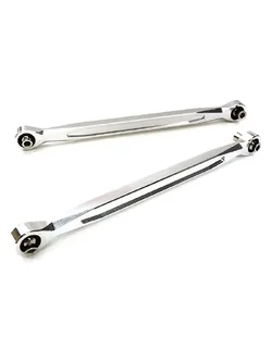 INT-C27047SILVER Billet Machined Steering Links for Traxxas X-Maxx 4X4