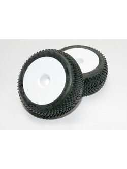 7175 [PRE-OREDER] Tires & wheels, assembled, glued (white dished 2.2" wheels, Response Pro 2.2" tires, foam inserts) (2)