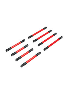 9749-RED Suspension link set, 6061-T6 aluminum (red-anodized) (includes 5x53mm front lower links (2), 5x46mm front upper links (2), 5x68mm rear lower or upper links (4))