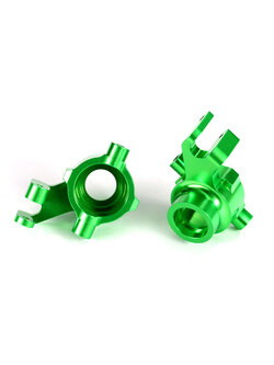 8937G Steering blocks, 6061-T6 aluminum (green-anodized), left & right