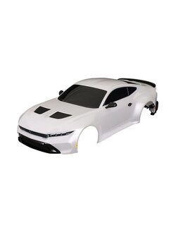 10511-WHT Body, Ford Mustang, complete (white) (painted, decals applied) (includes side mirrors, spoiler, grilles, vents, & clipless mounting)