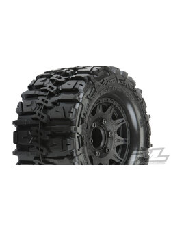 PRO-10168-10 Trencher HP 2.8" All Terrain BELTED Truck Tires Mounted for Stampede 2wd & 4wd Front and Rear, Mounted on Raid Black 6x30 Removable Hex Wheels