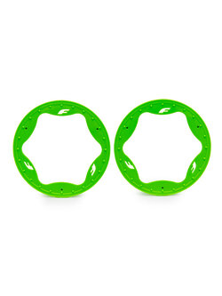 10948-GRN Beadlock rings, rear, green (4.3") (2)