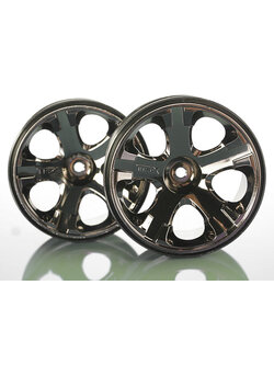 5576A Wheels, All-Star 2.8" (black chrome) (nitro rear/ electric front) (2)