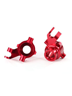 8937R Steering blocks, 6061-T6 aluminum (red-anodized), left & right