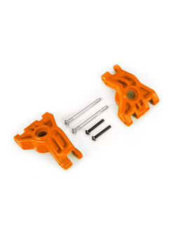 9050T Carriers, stub axle, rear, extreme heavy duty, orange (left & right)/ 3x41mm hinge pins (2)/ 3x20mm BCS (2) (for use with #9080 upgrade kit)
