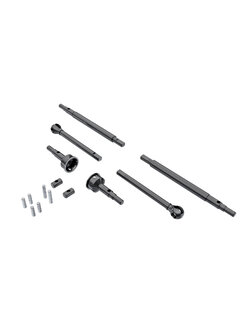 9756 Axle shafts, front (2), rear (2)/ stub axles, front (2) (hardened steel)/ 1.5x7.8mm pins (2)/ 1.5x6mm pins (4)/ cross pins (2)