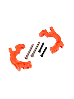 9032T Caster blocks (c-hubs), extreme heavy duty, orange (left & right)/ 3x32mm hinge pins (2)/ 3x20mm BCS (2) (for use with #9080 upgrade kit)