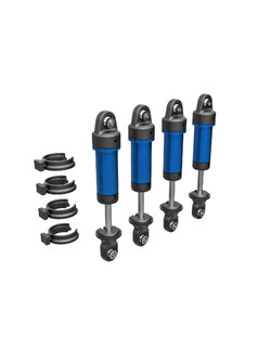 9764-BLUE Shocks, GTM, 6061-T6 aluminum (blue-anodized) (fully assembled w/o springs) (4)
