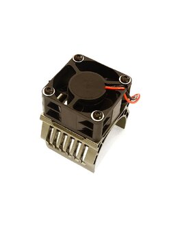 INT-C28603GREY 42mm Motor Heatsink+40x40mm Cooling Fan 16k rpm for 1/10 Summit & E-Revo