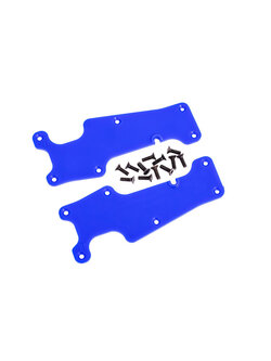 9633X Suspension arm covers, blue, front (left and right)/ 2.5x8 CCS (12)