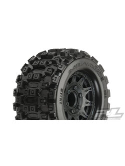 PRO-10125-10 Badlands MX28 2.8" All Terrain Tires Mounted for Stampede 2wd & 4wd Front and Rear, Mounted on Raid Black 6x30 Removable Hex Wheels
