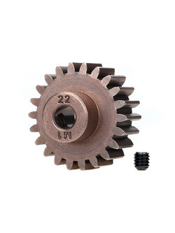 6495X Gear, 22-T pinion (1.0 metric pitch) (fits 5mm shaft)/ set screw (compatible with steel spur gears)
