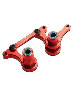 3743X Steering bellcranks, drag link (red-anodized T6 aluminum)/ 5x8mm ball bearings (4) hardware (assembled)