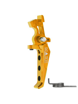 MX - RTG DE CNC Aluminum Advance Speed Trigger Style E Dark Earth สำหรับไกคอนแทกเท่านั้น ปรับตั้งระยะไกได้ (กรณีใช้กับไก SSS ของ ICS ต้องมีการปรับแต่งตำแหน่งเตะชุดอิเล็กทรอนิกส์)