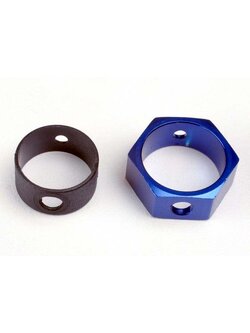 4966 Brake adapter, hex aluminum (blue)
