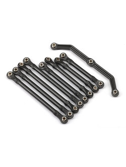 9742R Suspension link set, complete (front & rear) (includes steering link (1), front lower links (2), front upper links (2), rear links (4)) (assembled with hollow balls)