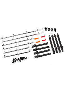 8076 Side trim, left & right (chrome)/ retainers/ LED lens/ 2.6x8 BCS (24)