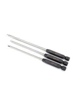 8716X Speed Bit Set, hex driver, 3-piece ball-end (2.0mm, 2.5mm, 3.0mm), 1/4" drive