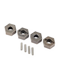 9069 Wheel hubs, 12mm hex (steel), extreme heavy duty (4)/ 2x9.8mm pin (4) (for use with #9080 upgrade kit and 6mm axles)