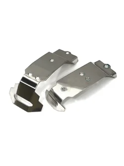 INT-C33939 Stainless Steel Chassis Armor Skid Plate for Traxxas Mini Maxx Silver