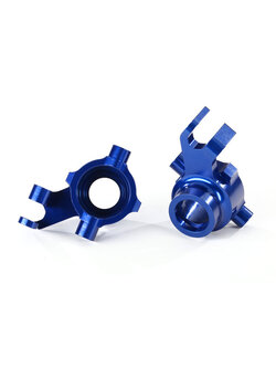 8937X Steering blocks, 6061-T6 aluminum (blue-anodized), left & right