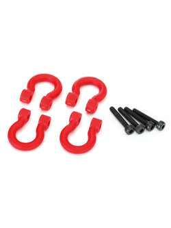 8234R Bumper D-rings, red (front or rear)/ 2.0x12 CS (4)