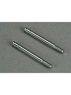 4261 Shock shafts, steel, chrome finish (29mm) (front) (2)