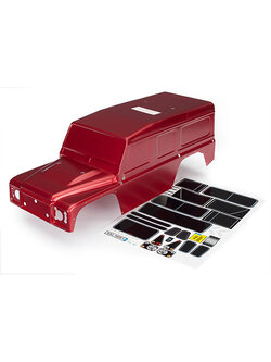 8011R Body, Land Rover Defender, red (painted)/ decals