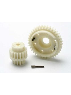 5384 Gear set, 2-speed wide ratio (2nd speed gear 38T, 13T-18T input gears, hardware)
