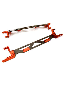 INT-C26878RED Machined Alloy & Composite Battery Hold-Down Plate for Traxxas X-Maxx 4X4