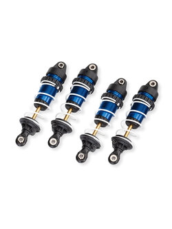 10765-BLUE Shocks, GTR long, blue-anodized, PTFE-coated bodies with TiN shafts (assembled with springs) (4)