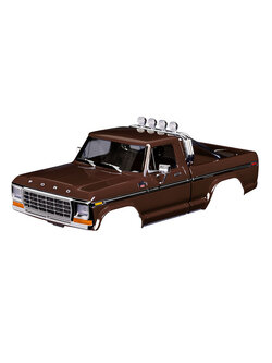 9812-BRWN Body, Ford F-150 Truck (1979), complete, brown (includes grille, side mirrors, door handles, roll bar, windshield wipers, side trim, & clipless mounting) (requires #9834 front & rear bumpers)