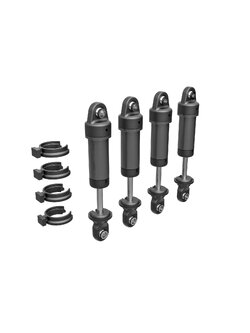 9764-GRAY Shocks, GTM, 6061-T6 aluminum (dark titanium-anodized) (fully assembled w/o springs) (4)