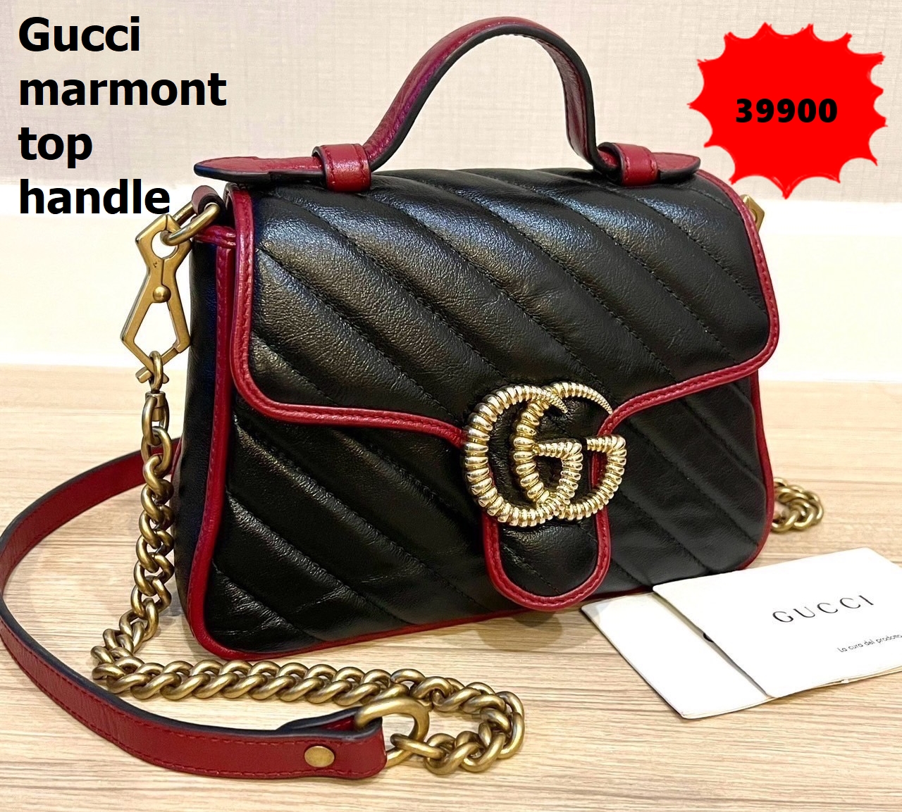 Gucci marmont top handle bag มือสอง