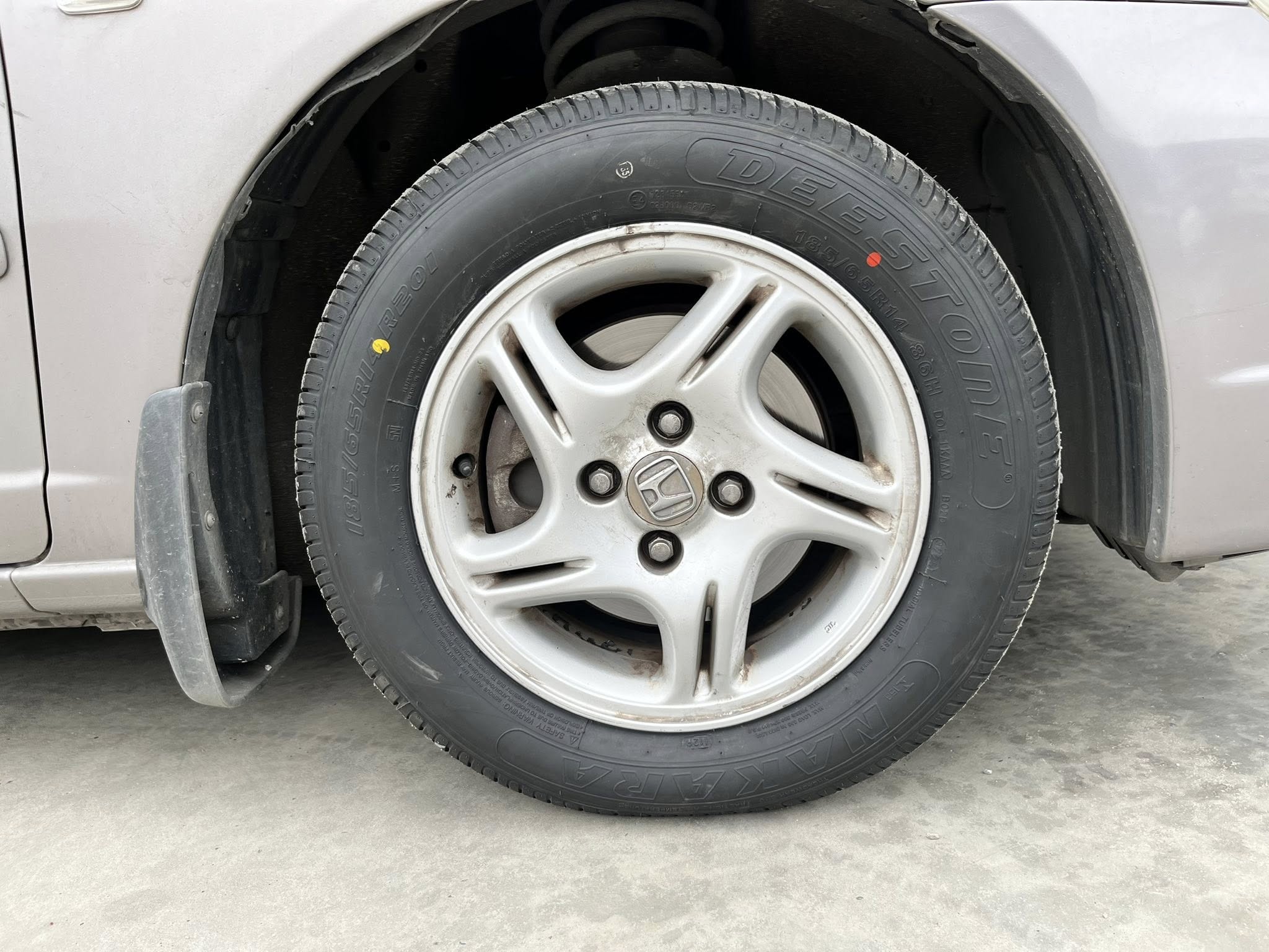 HONDA #CIVIC🚘เปลี่ยนยาง 🛞🐘#DEESTONE #NAKARA #R702 185/65R14