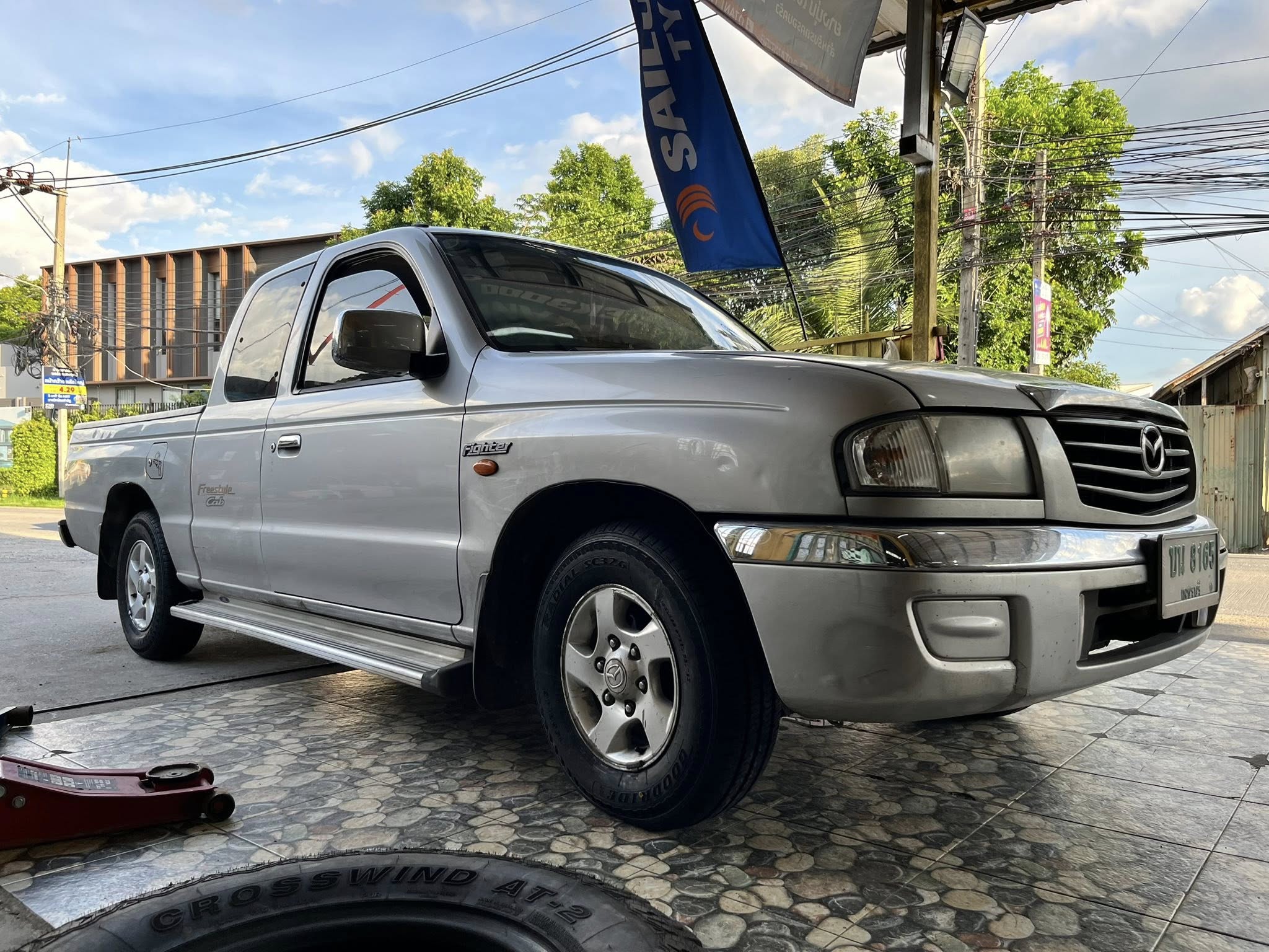 MAZDA_B2500🚘เปลี่ยนยาง 🛞🐘#GOODRIDE_SC326_195R14