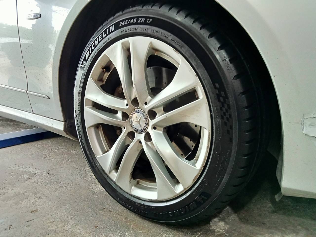 BENZ_E250 เปลี่ยนยาง🛞 #MICHELIN_PILOTSPORT5_245/45R17