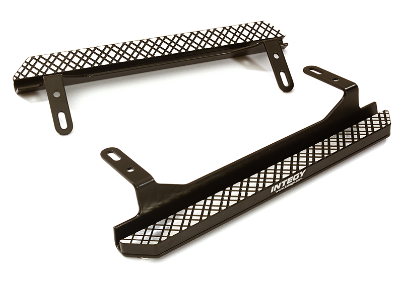 INT-C28227BLACK Alloy Machined Side Step Plate Set for Traxxas TRX-4 Scale & Trail Crawler