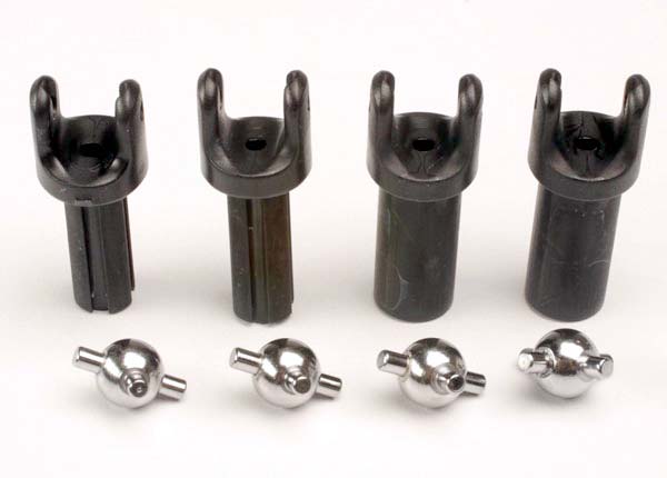 4949X Half shafts, short (heavy duty) (external-splined (2) & internal-splined (2))/ metal u-joints (4)