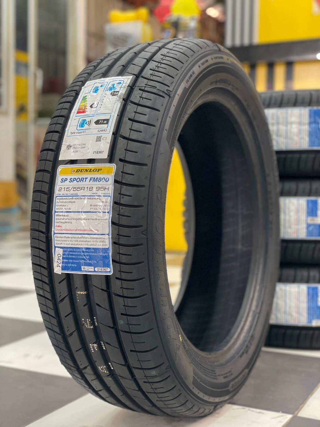 🔥ราคาโปรโมชั่น🔥🔥🔥 ยางใหม่ DUNLOP SP SPORT FM800 215/55R18 ยางใหม่ปี2024