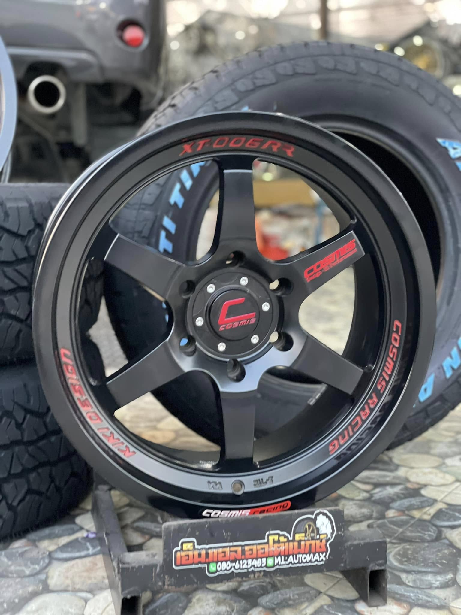 🚘 #TOYOTA_FORTUNER🛞 #D-CENTI #AT2 265/60R18👍🔥 ยางAllTerrian หล่อดุดัน #CosmisRecingWheels_XT006RR_18X8.5 ET30 6X139.7 BLK-(R)Z /M5