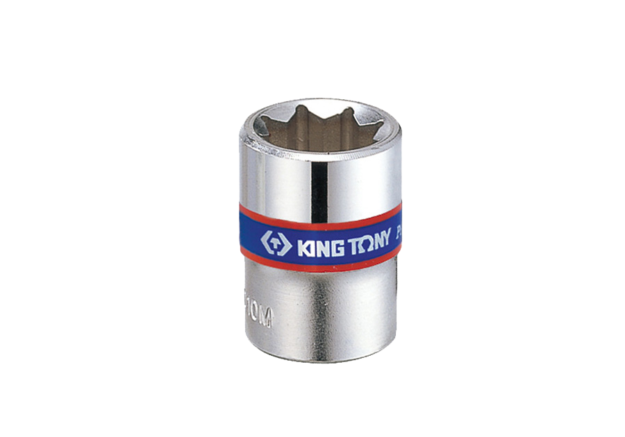 ลูกบ๊อก สั้น สีขาว ขนาด 1/4" 8 เหลี่ยม รุ่น 2310M KING TONY
