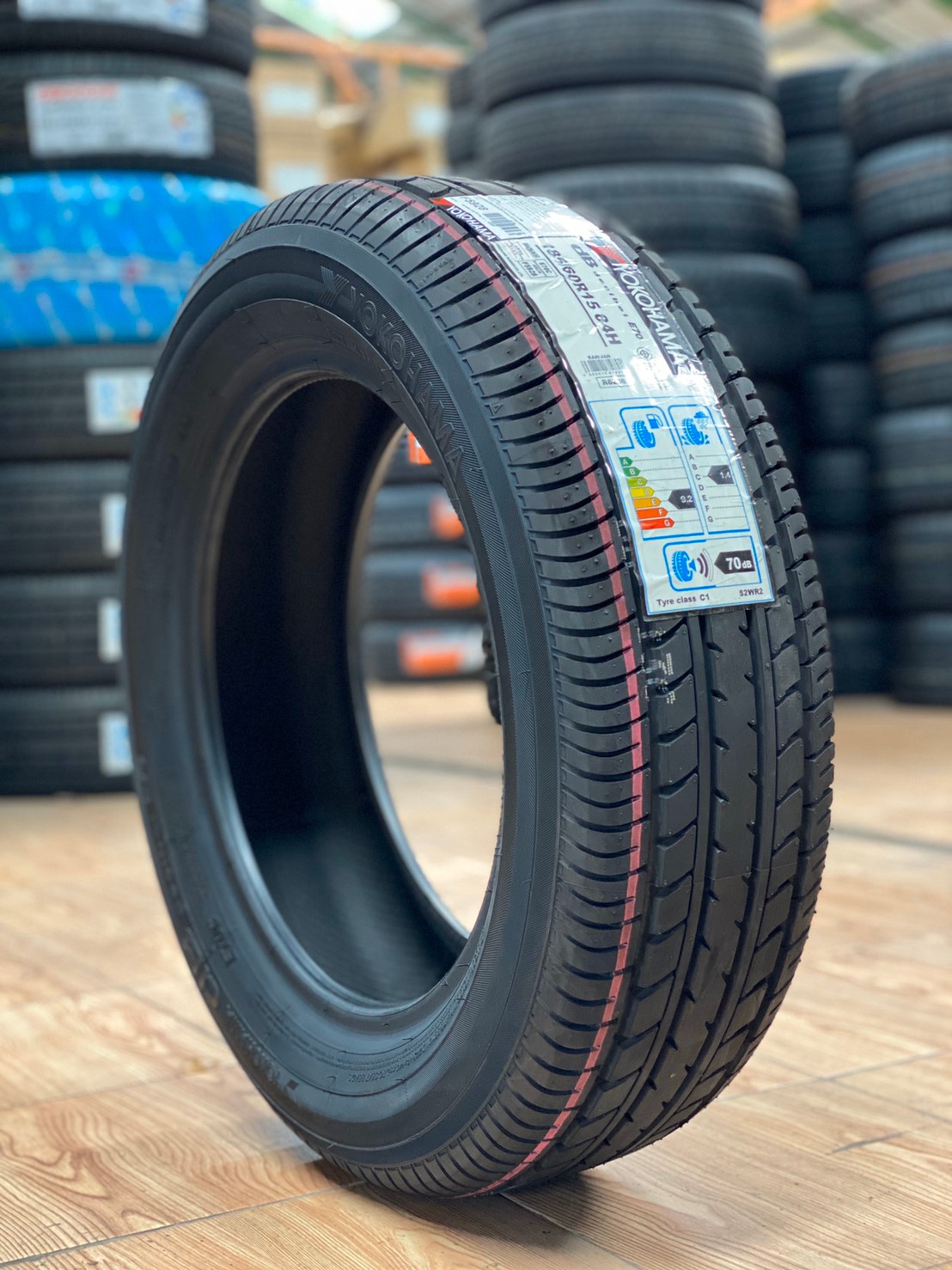 YOKOHAMA E70 185/60R15 ยางใหม่ปี2020 ยางคุณภาพดีนุ่มเงียบ