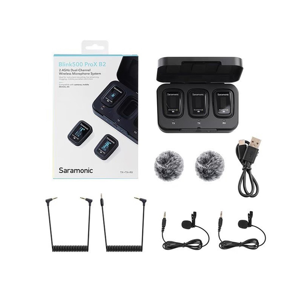 Saramonic Blink500 ProX B2 Wireless 2.4GHz Clip-On Microphone System with Lavaliers