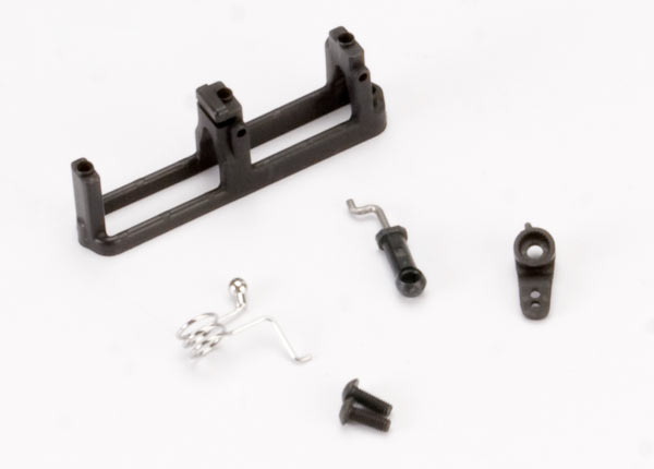 5668 Linkage, shift (includes: ball collar, spring, ball cup, servo horn, linkage wire)/ shift servo mount/ 3x8mm BCS (2)